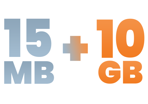 Duo 15MB + 10GB