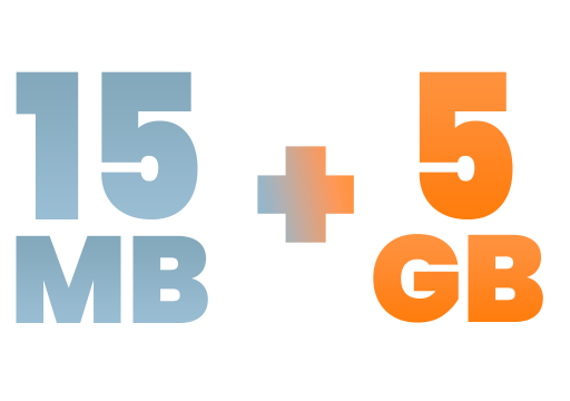 Duo 15MB + 5GB