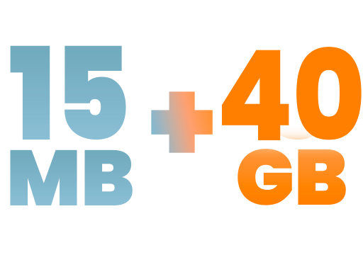 Duo 15MB + 40GB
